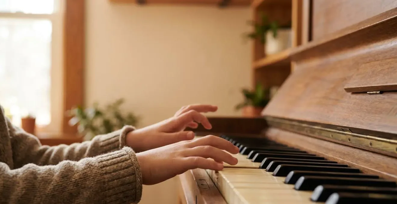 Enfant concentré jouant d'un instrument de musique, illustrant le lien entre pratique instrumentale et développement cognitif